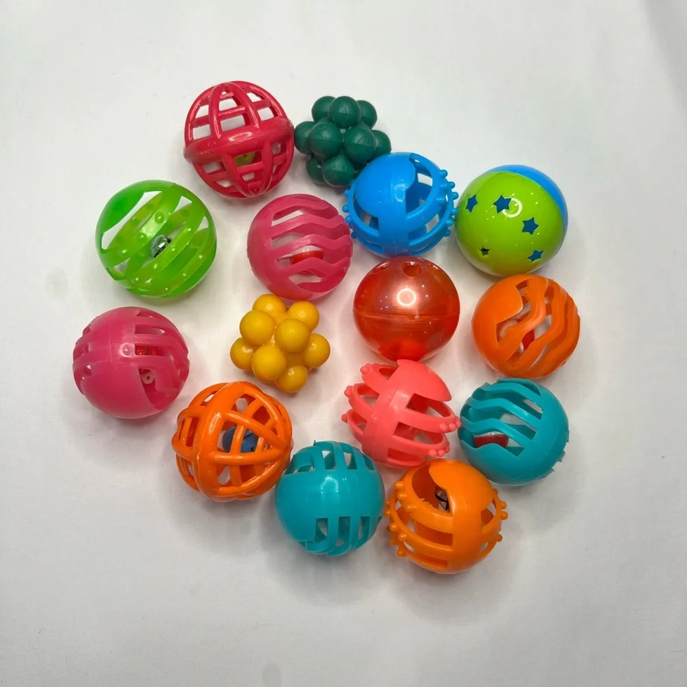 SALE! 15pc Cat Toy Jingle and Bounce Ball Colorful Set